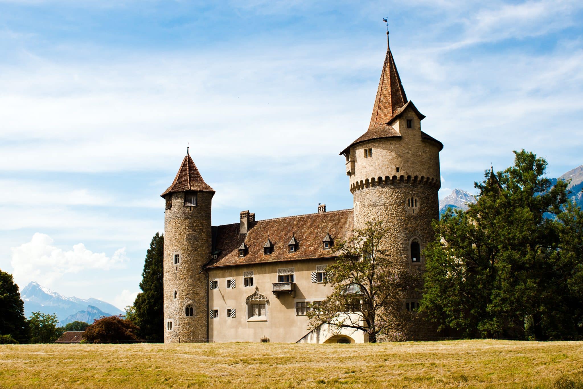 Château privé situé en campagne